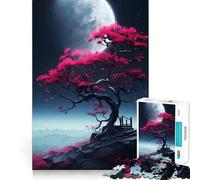 Puzzle da 1000 pezzi per adulti,albero di ciliegio in fiore,decorazione giapponese,gioco per esercizi mentali,momento di relax,divertimento per il compleanno (50x75cm)