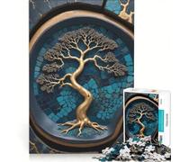 Puzzle da 1000 pezzi per adulti, Albero d'oro dell'armonia, gioco educativo, decorazione per la casa, collezione d'artista, belle arti 50x75cm