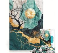 Puzzle da 1000 pezzi per adulti, Albero d'oro, gioco rilassante, decorazione per la casa, ideale come regalo per tutta la famiglia 50x75cm