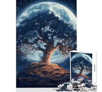 Puzzle da 1000 pezzi per adulti albero magico decorazione per la casa giocattoli regali per donne e uomini gioco impossibile con poster abbinato e foglio di quiz dimensioni 50x75cm