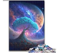 Puzzle da 1000 pezzi per adulti, albero magico in legno, perfetto come decorazione fai da te o regalo di compleanno 50x75cm per compleanni, vacanze, Natale, Halloween