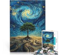 Puzzle da 1000 pezzi per adulti Albero nel cielo vorticoso Gioco di famiglia antistress sfida difficile Migliorare l'amore tra le coppie 75x50cm