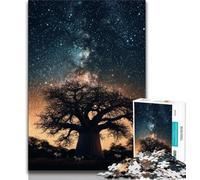 Puzzle da 1000 pezzi per adulti Albero sotto il cielo stellato 1000 pezzi per adolescenti per gioco educativo Sfida Giocattolo Offerta come regalo per tutta la famiglia 75x50cm