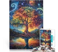 Puzzle da 1000 pezzi per adulti Albero sotto il pianeta Fatto di cartone per età pari o superiore a 14 anni Giocattoli stimolanti È ideale come regalo per tutta la famiglia misurare：38x52cm