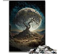 Puzzle da 1000 pezzi per adulti Albero sulla Luna Puzzle in cartone dimensioni 26x38cm Perfetto per adolescenti, per creare legami familiari, rompicapo e regalo fai da te per la casa