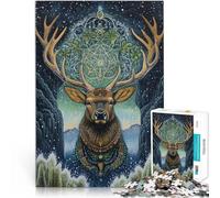 Puzzle da 1000 pezzi per adulti Alce colorato antico Antistress Vacanza in patria Uccidere il tempo offerte come regali per tutta la famiglia 38x26cm