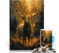 Puzzle da 1000 pezzi per adulti Alce nel prato innevato Giocattoli educativi per l'apprendimento Giochi per famiglie Opera d'arte 75x50cm