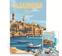 Puzzle da 1000 pezzi per adulti, Alessandria d'Egitto, gioco impossibile, sfida difficile, per rafforzare l'amore tra le coppie 38x52cm