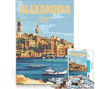 Puzzle da 1000 pezzi per adulti, Alessandria d'Egitto, gioco pratico, migliora la memoria, ideale come regalo per tutta la famiglia 50x75cm