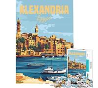 Puzzle da 1000 pezzi per adulti Alessandria d'Egitto gioco rompicapo giocattolo avvincente per coltivare la pazienza regalo divertente per donne (dimensioni 38x26cm)