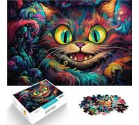 Puzzle da 1000 pezzi per adulti Alice Cat Puzzle con poster coordinato e foglio quiz per adolescenti dai 14 anni in su, 26 x 38 cm