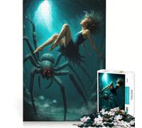 Puzzle da 1000 pezzi per adulti: Alice, ragno e teschi nella caverna, gioco impossibile, attività divertenti da fare a casa, regalo di Natale o compleanno 38x26cm