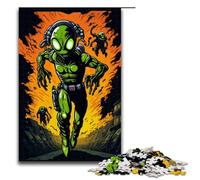 Puzzle da 1000 pezzi per adulti Alien Zombie Attack Puzzle per adulti Puzzle in legno Gioco impegnativo 75x50cm