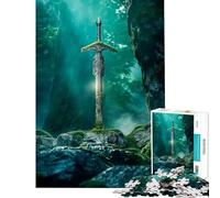 Puzzle da 1000 pezzi per adulti Alla ricerca di Excalibur giocattoli giochi educativi giochi per famiglie un'opera d'arte un regalo perfetto per gli amanti dei giochi (dimensioni 38x26cm)