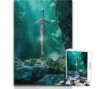 Puzzle da 1000 pezzi per adulti, alla ricerca di Excalibur, per rilassarsi nel tempo libero, giocattolo con incastro senza soluzione di continuità, taglio netto, dimensioni 38x52cm