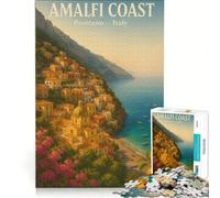 Puzzle da 1000 pezzi per adulti Amalfi Italya Travel | Sfida difficile Regali difficili e impegnativi per amici e familiari 38x26cm