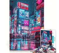 Puzzle da 1000 pezzi per adulti, ambientato in una città cyberpunk giapponese, un gioco impossibile che stimola l'analisi e la logica, per rafforzare l'amore tra le coppie 38x52cm