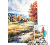 Puzzle da 1000 pezzi per adulti ambientazione rustica autunnale in una baita gioco rilassante per adulti ideale per migliorare la memoria regalo di compleanno o per occasioni speciali (50x75cm)