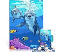 Puzzle da 1000 pezzi per adulti Amo i delfini Giocattoli che creano dipendenza e sfidano l'intelligenza del cervello Idee regalo 52x38cm