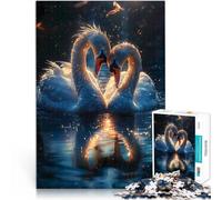 Puzzle da 1000 pezzi per adulti Amore del cigno al tramonto Per il divertimento in famiglia offerte come regali per tutta la famiglia 38x26cm