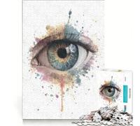Puzzle da 1000 pezzi per adulti anatomia dell'occhio ad acquerello gioco impossibile attività divertenti da fare a casa regalo di Natale o compleanno 38x52cm