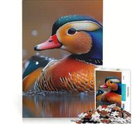 Puzzle da 1000 pezzi per adulti, anatra mandarina colorata nell'acqua, gioco educativo, difficile e stimolante, gioco unico e avvincente 50x75cm