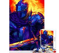 Puzzle da 1000 pezzi per adulti Anello di fuoco Paladino Cavaliere Decorazione per la casa Giocattoli Regali di Babbo Natale segreto Gioco per famiglie Aiuta il cervello Esercizio Dimensioni 38x52cm