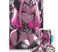 Puzzle da 1000 pezzi per adulti angelo anime dai capelli rosa gioco rilassante taglio di precisione adatto per la decorazione della scrivania 38x52cm