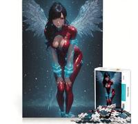 Puzzle da 1000 pezzi per adulti, angelo con abito rosso, gioco pratico, migliora la memoria, ideale come regalo per tutta la famiglia 50x75cm