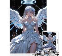 Puzzle da 1000 pezzi per adulti Angelo con ali bianche Giocattolo educativo Regalo per compleanni Giochi rilassanti Ogni pezzo è unico - Dimensioni 38x26cm