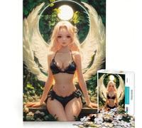 Puzzle da 1000 pezzi per adulti: Angelo con ali bianche, gioco impossibile, sfida difficile, per rafforzare l'amore tra le coppie 50x75cm
