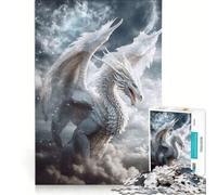 Puzzle da 1000 pezzi per adulti "Angelo Drago tra le nuvole", gioco impossibile, rilassante e stimolante per la mente, ideale come decorazione da scrivania 38x26cm