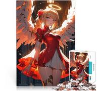 Puzzle da 1000 pezzi per adulti Angelo in abito rosso Difficile da completare ma divertente e umoristico perché è ideale come regalo per tutta la famiglia 38x26cm