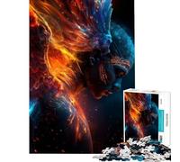 Puzzle da 1000 pezzi per adulti Angelo infuocato arte digitale difficile e stimolante assemblaggio di motivi gioco pratico adatto a persone dai 14 anni in su (38x52cm)