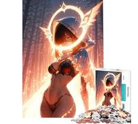 Puzzle da 1000 pezzi per adulti "Angelo luminoso" - Gioco educativo e stimolante - Un'opera d'arte - Regalo (Dimensioni 38x52cm)