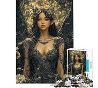 Puzzle da 1000 pezzi per adulti "Angelo Oscuro in Fiore" puzzle per adulti analisi e logica difficile e stimolante gioco educativo per tutta la famiglia 38x26cm