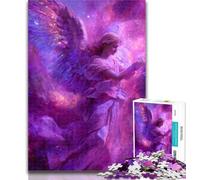 Puzzle da 1000 pezzi per adulti, angelo viola, per adulti, 1000 pezzi, giocattoli, giochi educativi, antistress, migliora l'amore tra coppie, 75x50cm