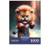 Puzzle Da 1000 Pezzi Per Adulti Angry Lion Cub Boxer Puzzle Per Adulti Giochi Rilassanti Difficili Opportunità Di Gioco Impegnative Come Regali Per Tutta La Famiglia 38x26cm/1000pcs