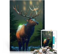 Puzzle da 1000 pezzi per adulti animale alce Giocattoli che creano dipendenza e sfidano l'intelligenza del cervello Idee regalo 38x26cm
