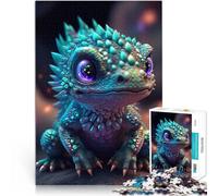 Puzzle da 1000 pezzi per adulti Animale cucciolo di drago Vacanza a casa: uccidere il tempo Giocattoli per la decorazione della casa 38x26cm
