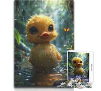 Puzzle da 1000 pezzi per adulti, animale dei cartoni animati a forma di anatroccolo, meraviglioso per le giornate di svago pigro, giocattolo affidabile con taglio aderente, dimensioni 50x75cm