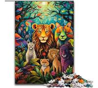 Puzzle da 1000 pezzi per adulti, animali africani, puzzle in legno, design intricato per adolescenti, decorazioni fai da te e divertimento che stimola la mente, 1000 pezzi(50x75cm)