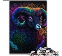 Puzzle da 1000 pezzi per adulti, animali, capra, puzzle in cartone, dimensioni 26x38cm, perfetti per adolescenti, per creare legami familiari, rompicapo e come regalo fai da te per la casa.