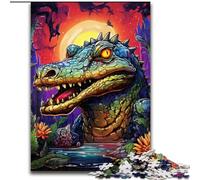 Puzzle da 1000 pezzi per adulti, animali, coccodrilli del Nilo, puzzle fai da te impegnativo per appassionati, regalo perfetto per rilassarsi (dimensioni: 26x38cm)
