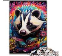 Puzzle da 1000 pezzi per adulti, animali, tasso del miele, attività divertente per tutta la famiglia, sfida per il cervello, regalo perfetto per adolescenti (dimensioni: 50x75cm)