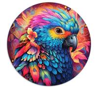 Puzzle da 1000 pezzi per adulti, animali, uccelli, pappagalli, puzzle rotondo, impegnativo, fai da te, rompicapo, gioco perfetto per famiglie o regalo decorativo (67,5x67,5 cm)