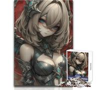 Puzzle da 1000 pezzi per adulti Anime Girl Donna Guerriera Gioco di ruolo Analisi intellettuale e logica Regalo per compleanni Dimensioni 38x26cm