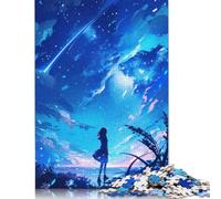 Puzzle da 1000 pezzi per adulti Anime Girl Night Sky Stars Paper Puzzles Gioco educativo Sfida Giocattolo 1000 pezzi (75x50 cm)