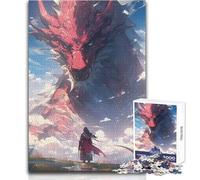 Puzzle da 1000 pezzi per adulti Anime Samurai Drago Accogliente e rilassante Divertimento per il tempo libero Senza cuciture Alta precisione Giocattolo Dimensioni 50x75cm