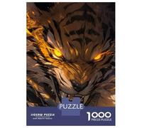 Puzzle Da 1000 Pezzi Per Adulti Anime Tiger Glowing Eyes Puzzle Per Adulti Gioco Pratico Migliora La Memoria Riduzione Dello Stress Regali 52x38cm/1000pcs